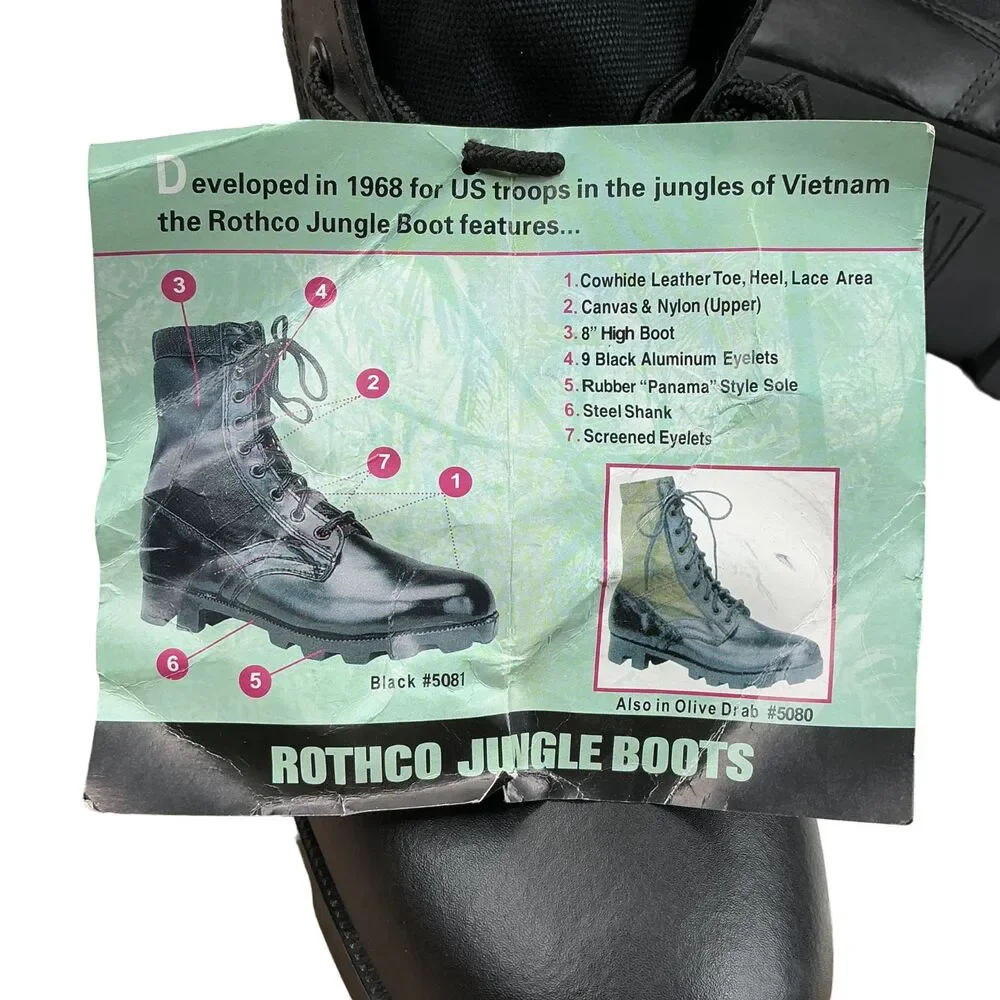 Rothco 5081 Black Leather Military G.I. Style 8